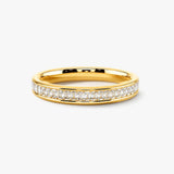 Vertical Baguette Diamond Channel Set Eternity Band Wedding Ring CVBG