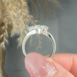 "Veyra" 0.72 Carat Round Cut Natural Diamond Trilogy Engagement Ring MDR4579