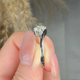 "Veyra" 0.72 Carat Round Cut Natural Diamond Trilogy Engagement Ring MDR4579
