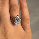"Victoria" 2.03 Carat Marquise Cut Platinum Diamond Shoulder Engagement Ring HLR554 HEERA DIAMONDS