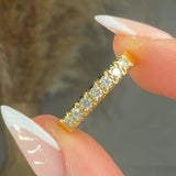 "Vionara" 1.50 Carat Round Cut Natural Diamond Half Eternity Ring MDR476
