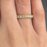 "Vionara" 1.50 Carat Round Cut Natural Diamond Half Eternity Ring MDR476