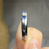 "Vionellea" Blue Sapphire 1.25 Carat Lab Grown Diamond Half Eternity Ring HR1604 HEERA DIAMONDS