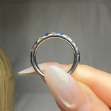 "Vionellea" Blue Sapphire 1.25 Carat Lab Grown Diamond Half Eternity Ring HR1604 HEERA DIAMONDS
