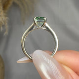 "Vior" Green 1.5 Carat Emerald Cut Diamond Shoulder Engagement Ring HR1329 HEERA DIAMONDS