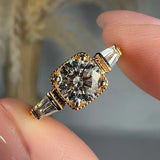 "Virel" 0.97 Carat Round Cut Lab Grown Trilogy Diamond Engagement Ring HLR447