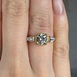 "Virel" 0.97 Carat Round Cut Lab Grown Trilogy Diamond Engagement Ring HLR447
