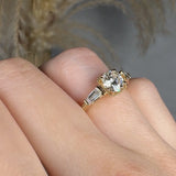 "Virel" 0.97 Carat Round Cut Lab Grown Trilogy Diamond Engagement Ring HLR447