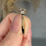 "Virel" 0.97 Carat Round Cut Lab Grown Trilogy Diamond Engagement Ring HLR447