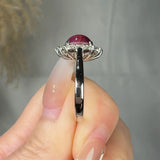 "Virel" Ruby 3 Carat Oval Cut Diamond Engagement Ring HR1395 HEERA DIAMONDS