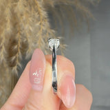 "Vireluxe" 0.26 Carat Princess Cut Natural Diamond Trilogy Engagement Ring MDR4250