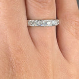 "Viresta" 0.63 Carat Round Cut Natural Diamond Half Eternity Ring MDR3952