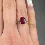 "Virexa" Ruby 2.08 Carat Oval Cut Diamond Shoulder Engagement Ring HM2037 HEERA DIAMONDS