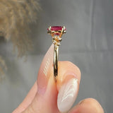 "Virexa" Ruby 2.08 Carat Oval Cut Diamond Shoulder Engagement Ring HM2037 HEERA DIAMONDS