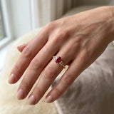 "Virexa" Ruby 2.08 Carat Oval Cut Natural Diamond Shoulder Engagement Ring HM2037