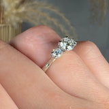 "Vireya" 0.7 Carat Round Cut Trilogy Natural Diamond Engagement Ring HR1943