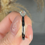 "Vireya" 0.7 Carat Round Cut Trilogy Natural Diamond Engagement Ring HR1943