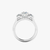 "Vireya" 0.7 Carat Round Cut Trilogy Natural Diamond Engagement Ring HR1943