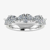 "Vivian" 1.00ct Pear Cut Pattern Diamond Half Eternity Diamond Ring ET3