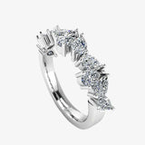 "Vivian" 1.00ct Pear Cut Pattern Diamond Half Eternity Diamond Ring ET3