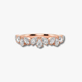 "Vivian" 1.00ct Pear Cut Pattern Diamond Half Eternity Diamond Ring ET3