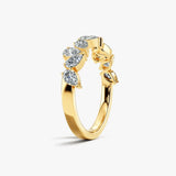 "Vivian" 1.00ct Pear Cut Pattern Diamond Half Eternity Diamond Ring ET3