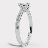 "Vivien" 1 Carat Oval Cut Diamond Channel Set Diamond Shoulder Engagement Ring DSOC09 HEERA DIAMONDS