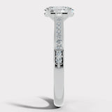 "Vivien" 1 Carat Oval Cut Diamond Channel Set Diamond Shoulder Engagement Ring DSOC09 HEERA DIAMONDS