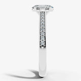 "Vivien" Oval Cut Diamond Channel Set Diamond Shoulder Engagement Ring DSOC09 HEERA DIAMONDS