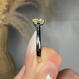 "Vorynth" Yellow 1.1 Carat Oval Cut Trilogy Lab Grown Diamond Engagement Ring HLR433 HEERA DIAMONDS