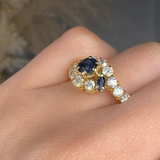 "Vyxen" Carat Round & Marquise Cut Diamond Shoulder Engagement Ring RAM1184R HEERA DIAMONDS