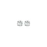 White Topaz Solitaire Earrings Hot Diamonds