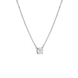 White Topaz Solitaire Necklace Hot Diamonds