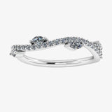 "Willow" Wave Shaped with Marquise 0.50ct Diamond Eternity Ring ET7