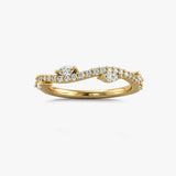"Willow" Wave Shaped with Marquise 0.50ct Diamond Eternity Ring ET7