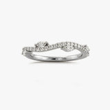 "Willow" Wave Shaped with Marquise 0.50ct Diamond Eternity Ring ET7