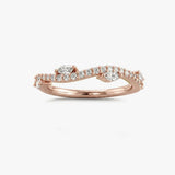 "Willow" Wave Shaped with Marquise 0.50ct Diamond Eternity Ring ET7