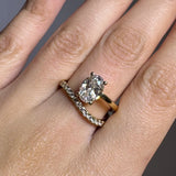 "Windsor" 1.51 Carat Oval Cut Diamond Shoulder Matching Set Engagement Ring DSOC13