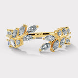 "Wren" Leaf and Branch 0.85ct Diamond Open Eternity Ring ET58
