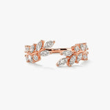 "Wren" Leaf and Branch 0.85ct Diamond Open Eternity Ring ET58