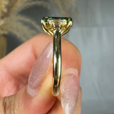 "Xavionra" Green 2.01 Carat Radiant Cut Trilogy Diamond Engagement Ring HLR425 HEERA DIAMONDS