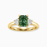 "Xavionra" Green 2.01 Carat Radiant Cut Trilogy Lab Grown Diamond Engagement Ring HLR425