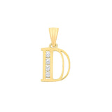 Y/G Channel Set Cz Initial Pendants HEERA DIAMONDS