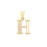 Y/G Channel Set Cz Initial Pendants HEERA DIAMONDS