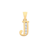 Y/G Channel Set Cz Initial Pendants HEERA DIAMONDS