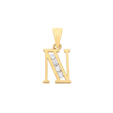 Y/G Channel Set Cz Initial Pendants HEERA DIAMONDS