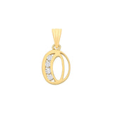 Y/G Channel Set Cz Initial Pendants HEERA DIAMONDS