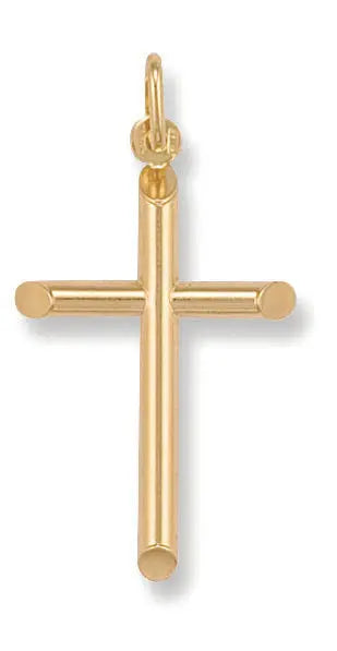 Y/G Round Tubed Cross Pendants Heera Diamonds