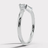 "Yara" V Shape Eternity Ring Emerald Cut 0.30ct Diamond ET36