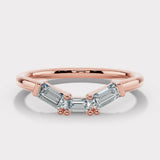 "Yara" V Shape Eternity Ring Emerald Cut 0.30ct Diamond ET36 HEERA DIAMONDS